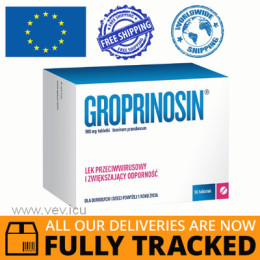 GROPRINOSIN 500MG  50 TABS - MADE IN POLAND- FREE SHIPPING 
