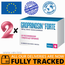 2 x GROPRINOSIN FORTE 1000MG 30 TABS - MADE IN POLAND- FREE SHIPPING 