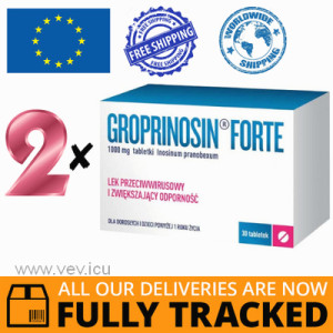 2 x GROPRINOSIN FORTE 1000MG 30 TABS - MADE IN POLAND- FREE SHIPPING 