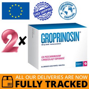 2 x GROPRINOSIN 50 TABS - MADE IN POLAND- FREE SHIPPING 