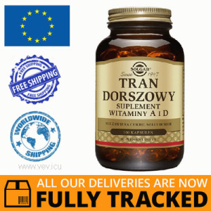 SOLGAR, COD LIVER OIL, 100 CAPS - MADE IN USA - FREE SHIPPING