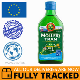 MOLLERS TRAN NORWEGIAN OVER 3 YEARS OLD, FRUITY FLAVOR 250ML - MADE IN NORWEGIA - FREE SHIPPING MOLLERS TRAN NORWEGIAN OVER 3 YEARS OLD, FRUITY FLAVOR 250ML - MADE IN NORWEGIA - FREE SHIPPING