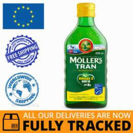 MOLLERS TRAN NORWEGIAN LEMON 250ML - MADE IN NORWEGIA - FREE SHIPPING