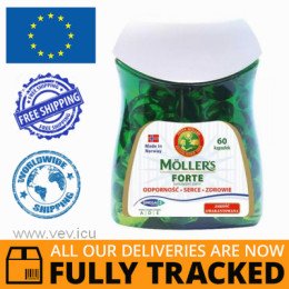 MOLLERS FORTE WITH COD LIVER OIL 60 CAPS - MADE IN NORWEGIA - FREE SHIPPING