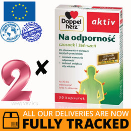 2 x DOPPELHERZ AKTIV FOR RESISTANCE 30 CAPS — MADE IN GERMANY — FREE SHIPPING