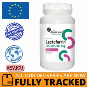 Aliness Lactoferrin LFS 90% 100mg 60 capsules — Made in Poland — Free Delivery