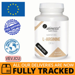 Aliness L-Arginine 800mg, 100 capsules — Made in Poland — Free Delivery