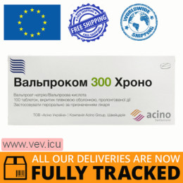 Valprocom 300 Chrono 100 tablets — Made in Ukraine — Free Delivery