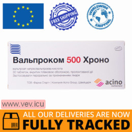 Valprocom 500 Chrono 30 tablets — Made in Ukraine — Free Delivery
