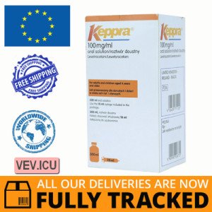 Keppra oral solution 100 mg/ml, 300 ml— Made in Belgium — Free Delivery