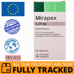 Mirapex 0,25 mg 30 tablets — Made in Germany — Free Delivery