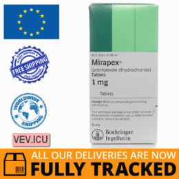 Mirapex 1 mg 30 tablets — Made in Germany — Free Delivery