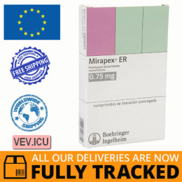 Mirapex ER 0,75 mg 30 tablets — Made in Germany — Free Delivery