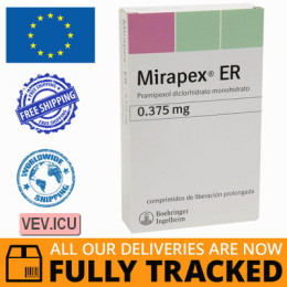 Mirapex ER 0,375 mg 30 tablets — Made in Germany — Free Delivery