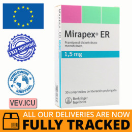 Mirapex ER 1,5 mg 30 tablets — Made in Germany — Free Delivery
