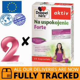 2 x DOPPELHERZ AKTIV FOR CALMING FORTE 20 CAPS — MADE IN GERMANY — FREE SHIPPING 2 x DOPPELHERZ AKTIV FOR CALMING FORTE 20 CAPS — MADE IN GERMANY — FREE SHIPPING