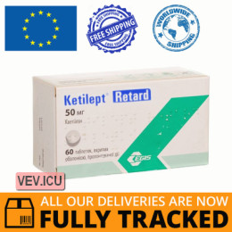 Ketilept Retard 50mg 60 long-acting tablets — Made in Hungary — Free Delivery