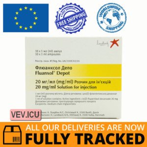 Fluanxol Depot solution for injections 20 mg/ml, 1ml x 10 ampoules — Made in Denmark — Free Delivery