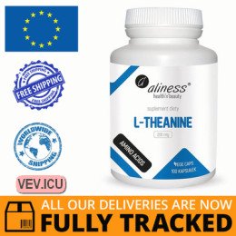 Aliness L-Theanine 200mg 100 capsules — Made in Poland — Free Delivery