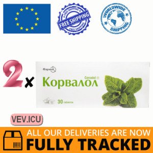 Corvalol 2p x 30 tablets — Made in Ukraine — Free Delivery Corvalol 2p x 30 tablets — Made in Ukraine — Free Delivery