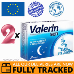 2 x VALERIN SEN 20 TABLETS - MADE IN POLAND - FREE SHIPPING 