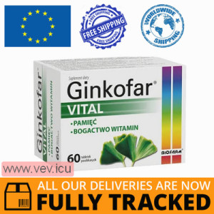 Ginkofar Vital 60 tablets — Made in Poland — Free Delivery