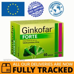 GINKOFAR FORTE 80MG, 60 TABLETS - MADE IN POLAND - FREE SHIPPING