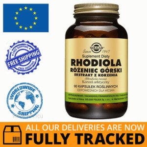 SOLGAR RHODIOLA MOUNTAIN ROSARY 60 CAPS - MADE IN USA - FREE SHIPPING