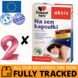 2 x DOPPELHERZ AKTIV FOR SLEEP 20 CAPS — MADE IN GERMANY — FREE SHIPPING