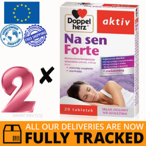 2 x DOPPELHERZ AKTIV FOR SLEEP FORTE 20 TABS — MADE IN GERMANY — FREE SHIPPING