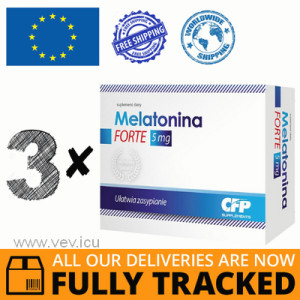 3 x MELATONIN FORTE 5 MG 30 CAPS - MADE IN POLAND - FREE SHIPPING 
