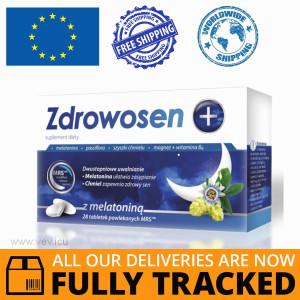 ZDROWOSEN + MELATONIN 28 TABS - MADE IN POLAND - FREE SHIPPING