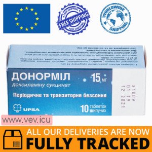 Donormyl 15mg 10 effervescent tablets — Made in France — Free Delivery