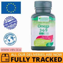 Omega-3-6-9 dietary supplement 80 capsules — Made in Canada — Free Delivery