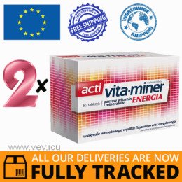 2 x ACTI VITA-MINER ENERGIA 60 TABS - MADE IN POLAND - FREE SHIPPING 