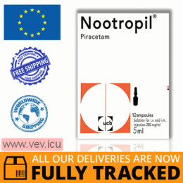Nootropil solution for injection 200mg/ml, 5ml x 12 ampoules — Made in Belgium — Free Delivery