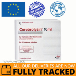 CEREBROLYSIN 10ML 5 VILAS - MADE IN AUSTRIA - FREE SHIPPING