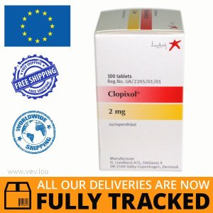 CLOPIXOL 2MG 100 PILLS — MADE IN DENMARK — FREE SHIPPING