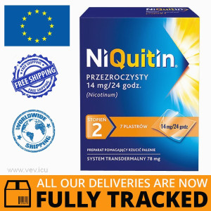 NIQUITIN 7MG/24H 7 TRANSPARENT PATCHES - MADE IN POLAND - FREE SHIPPING