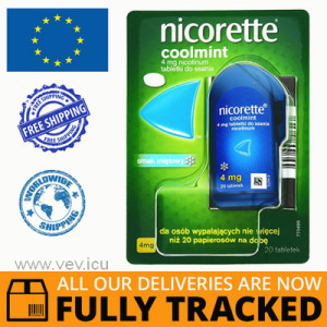 NICORETTE COOLMINT 4MG 20 LOZENGES — MADE IN USA — FREE SHIPPING