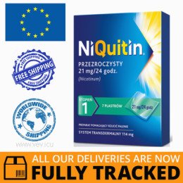 NIQUITIN 21MG/24H 7 TRANSPARENT SLICES - MADE IN POLAND ☑️
