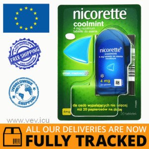 NICORETTE COOLMINT 4MG 20 LOZENGES — MADE IN USA — FREE SHIPPING