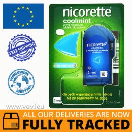 NICORETTE COOLMINT 2MG 20 LOZENGES — MADE IN USA — FREE SHIPPING