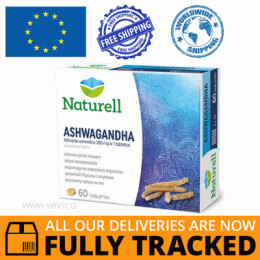 NATURELL ASHWAGANDHA 60 TABS - MADE IN POLAND- FREE SHIPPING 