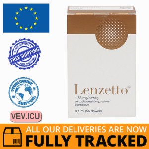 Lenzetto, spray transdermal solution 1.53 mg/dose, 8.1ml 56 doses — Made in Romania — Free Delivery