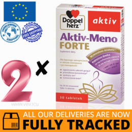 2 x DOPPELHERZ AKTIV AKTIV-MENO FORTE 30 TABS — MADE IN GERMANY — FREE SHIPPING
