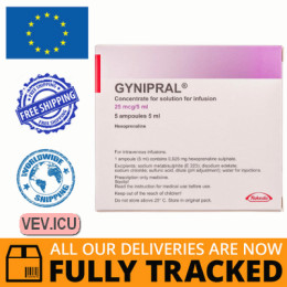 Gynipral, concentrate for solution for infusions 25mcg/5ml,  5 ampoules — Made in Austria — Free Delivery