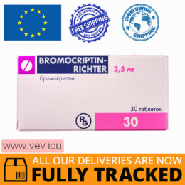 Bromocriptin-Richter 2.5 mg 30 tablets — Made in Hungary — Free Delivery