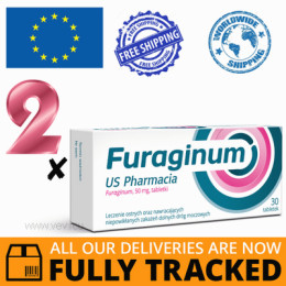 2 x FURAGINUM US PHARMACIA 50MG 30 TABS — MADE IN POLAND — FREE SHIPPING