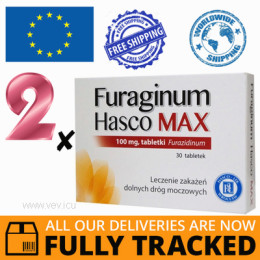 2 x FURAGINUM HASCO MAX 100 MG 30 TABS — MADE IN POLAND — FREE SHIPPING